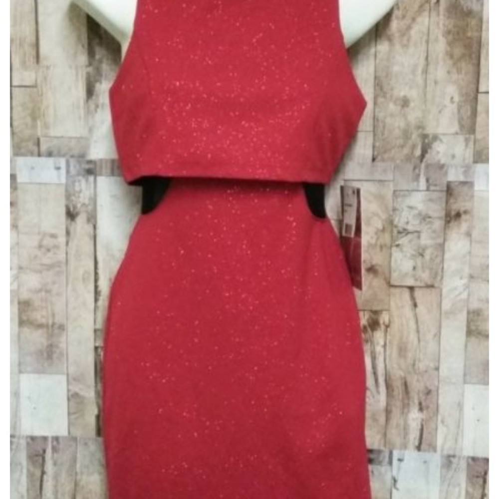 Emerald Sundae -Red cocktail Dress